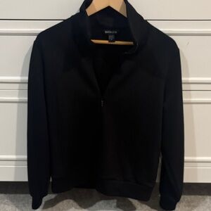 NWT Athleta Women’s 1/4 Zip Up Black Sweatshirt Top